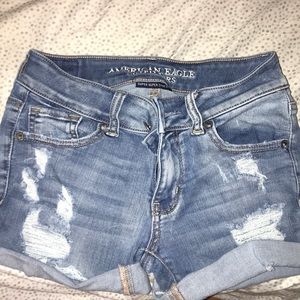 AE super stretch jean shorts!
